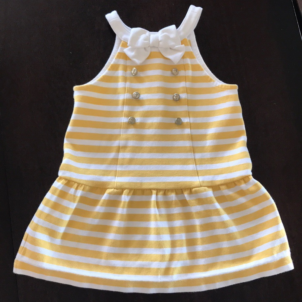Yellow stripped sailor dress